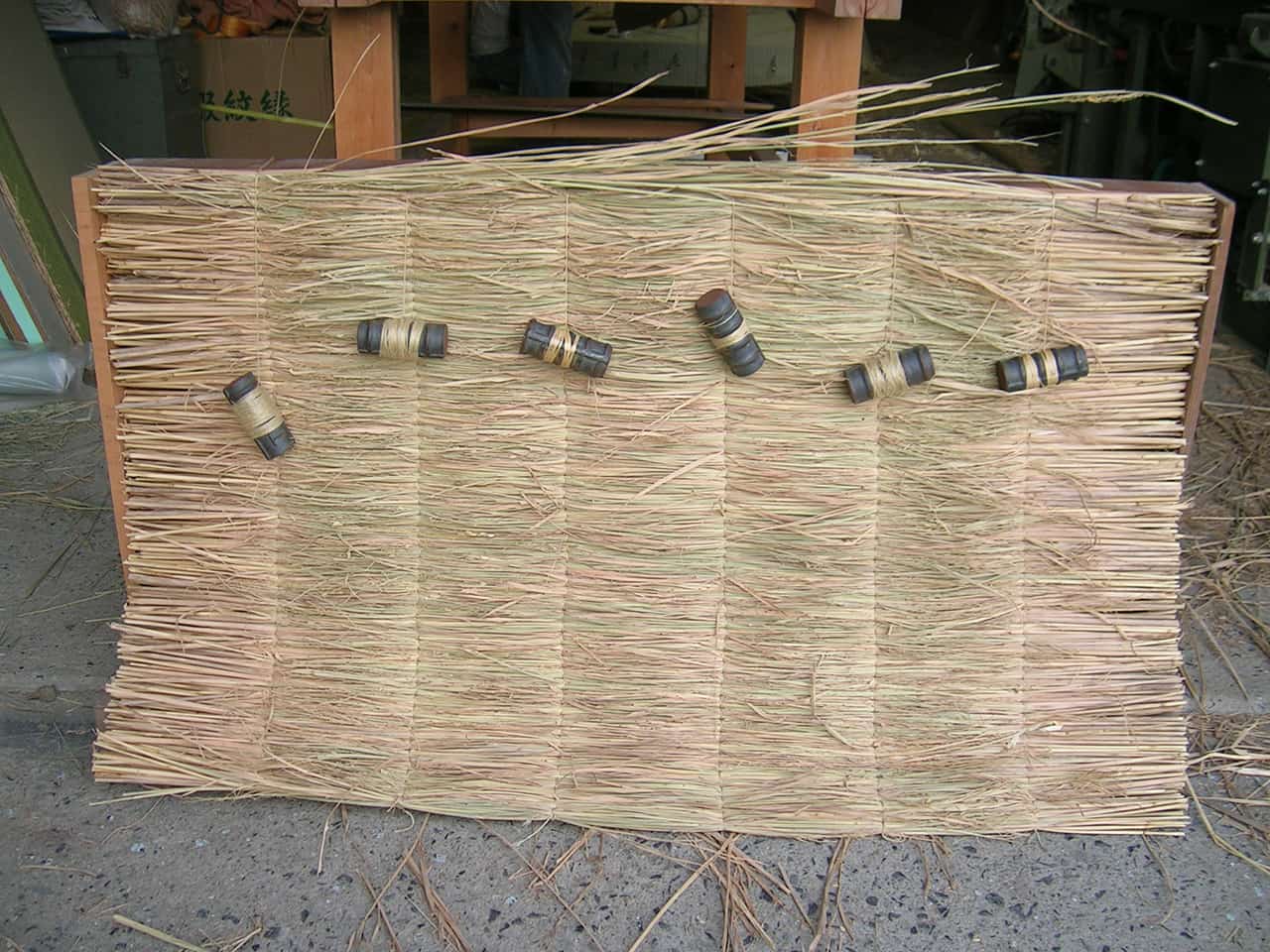 菰編み作業